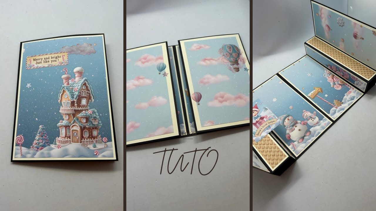 Tuto carte accordéon 3D // effet wahouuu