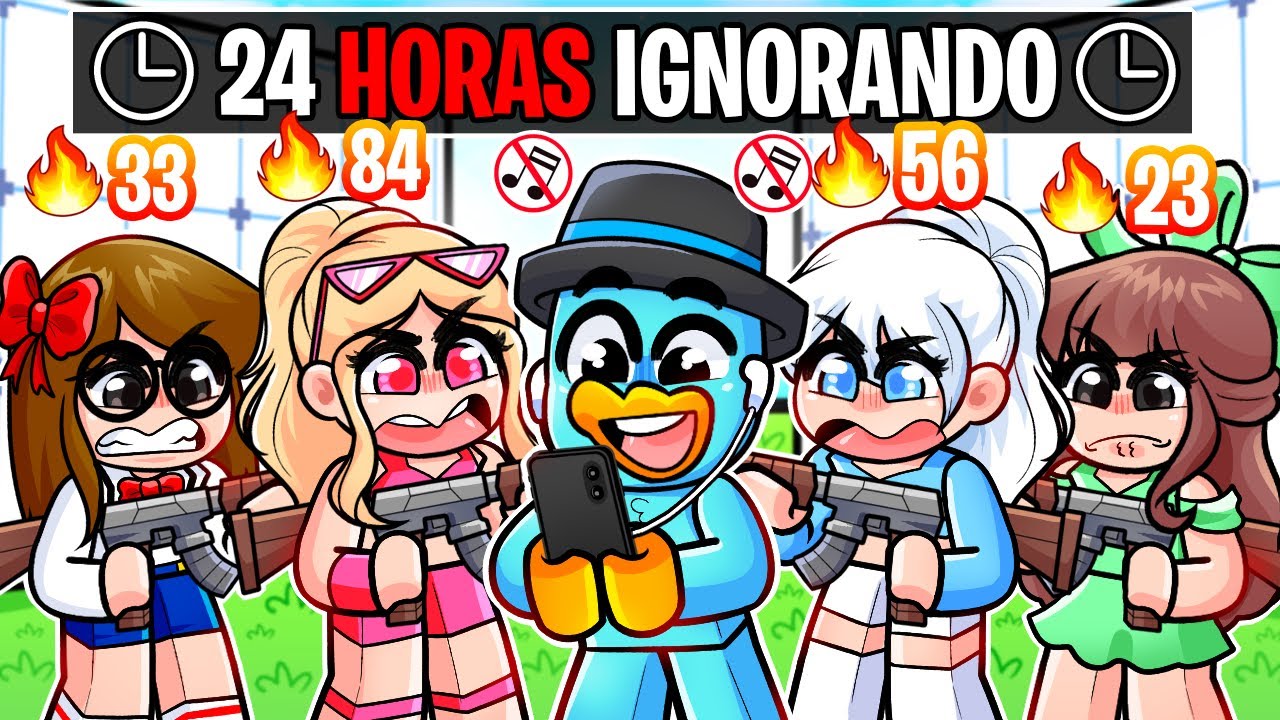 Ignorando a mis FANS LOCAS durante 24 HORAS en Roblox Rivals&hellip;