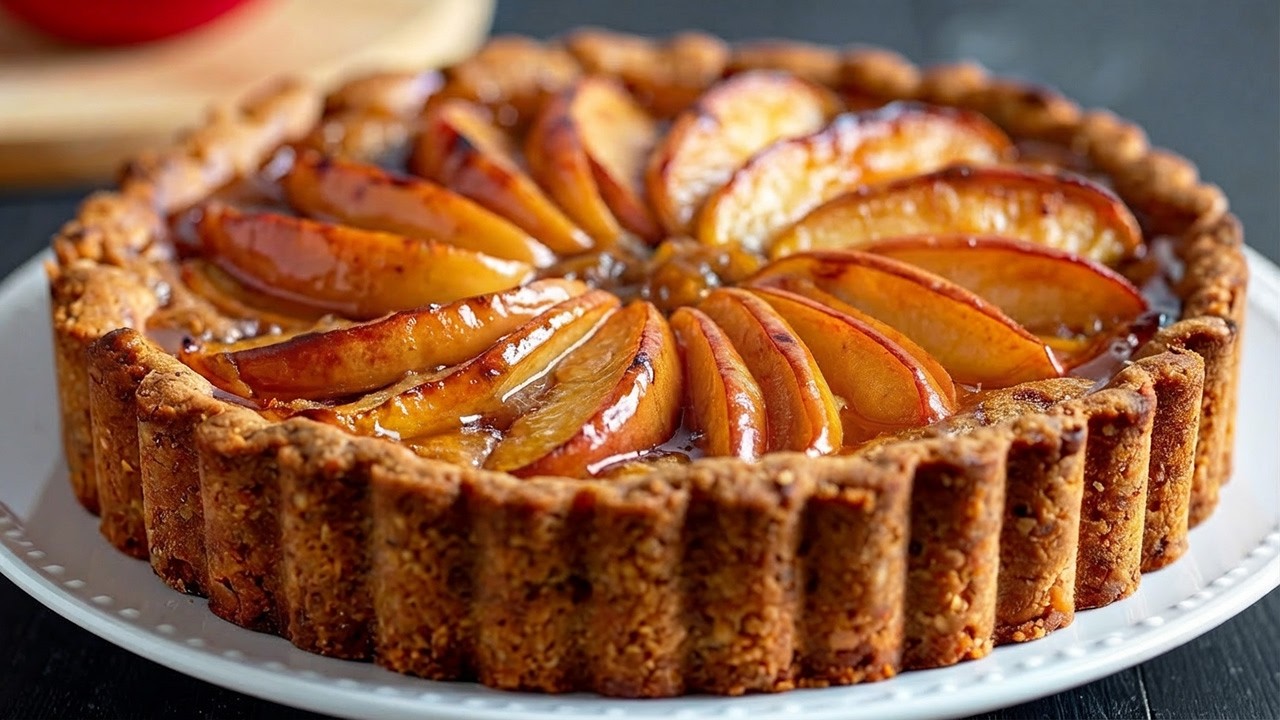 Haferflocken, Apfel und Banane! Gesunder Kuchen ohne Mehl und Zucker!