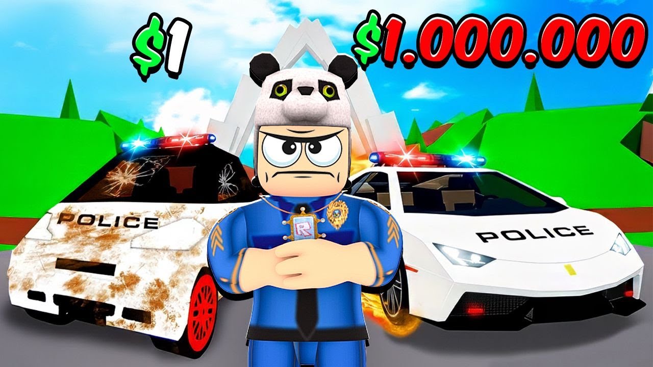 1 Dolar vs 1 Milyon Dolarlık Polis Araba Medeniyeti! - Roblox Brookhaven