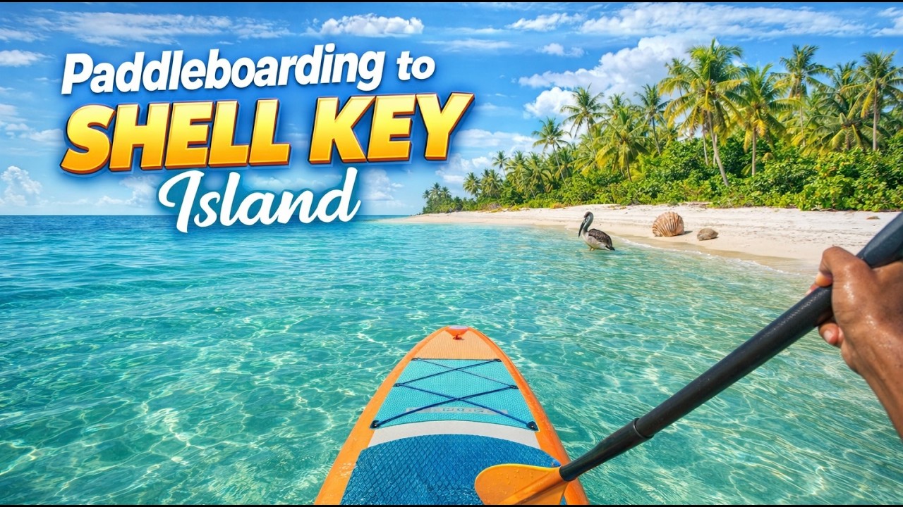 Paddleboarding to a SECLUDED ISLAND in Florida! (clearest beach in south west Florida)