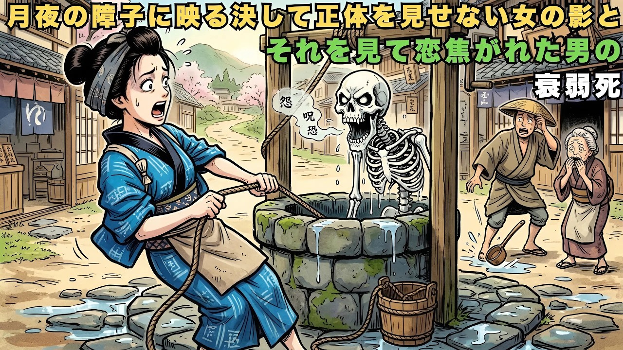 井戸に捨てられた死体が白骨化して浮かび上がり水を汲む者に怨みの言葉を吐き続ける | 狂骨 | 井戸 | 怨霊