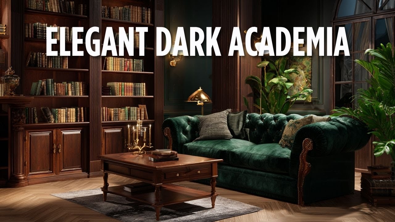 Элегантные идеи декора комнаты в стиле Dark Academia: винтажная эстетика интерьера для создания к...