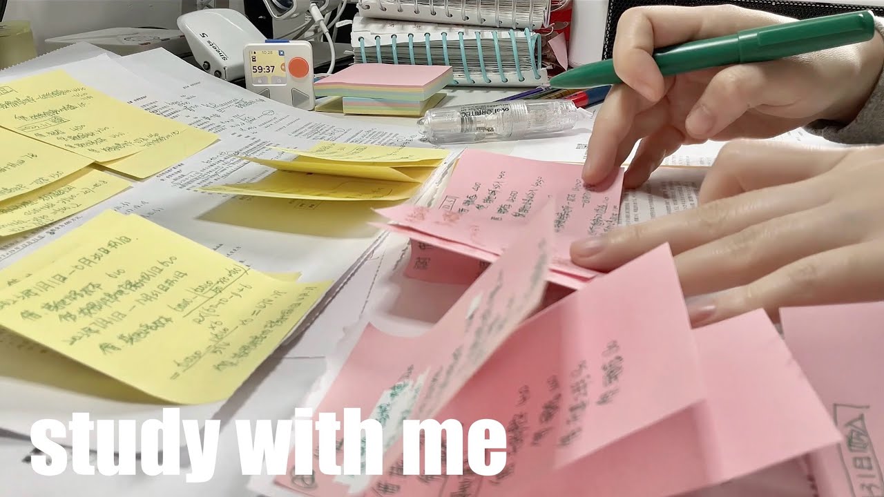 STUDY WITH ME  3hrs | Background noise,no music,no break | ASMR | real time｜motivation