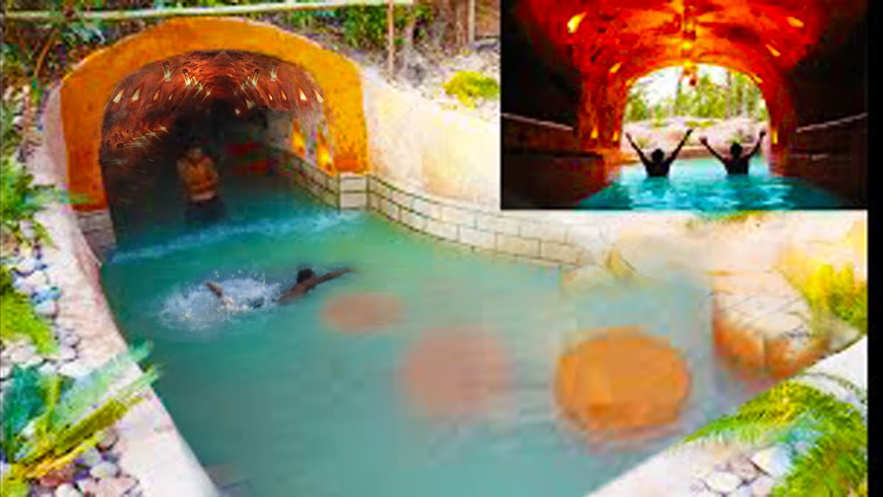 Build Creative  Massive Underground Swimming Pool Park With Hole House Design In Forest