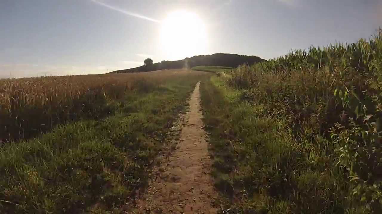 Montée en VTT du Mont Kemmel avec sa pente à 23% sur les pavés