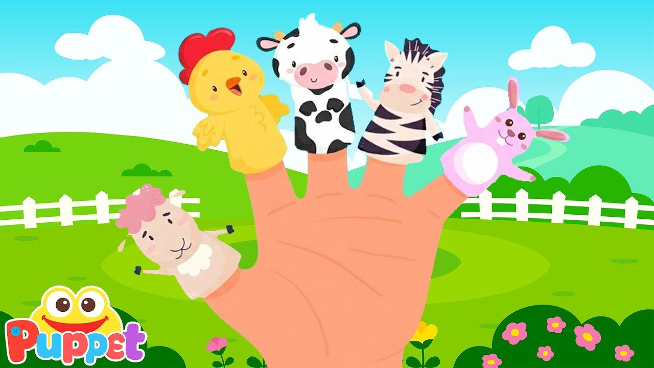 Família Dedo da Fazenda 🐷 🐄 | Música Infantil | Puppet em Português – Canções Infantis