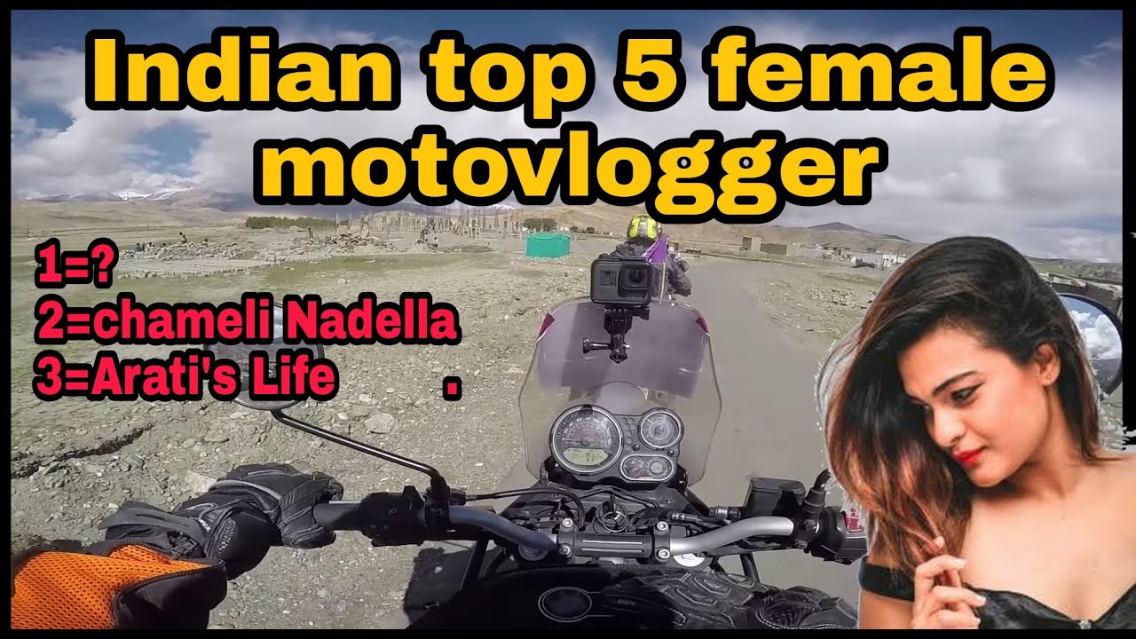 Indian Top 5 Female Motovlogger . #RiderGirlVishakha #Chameli Nadella