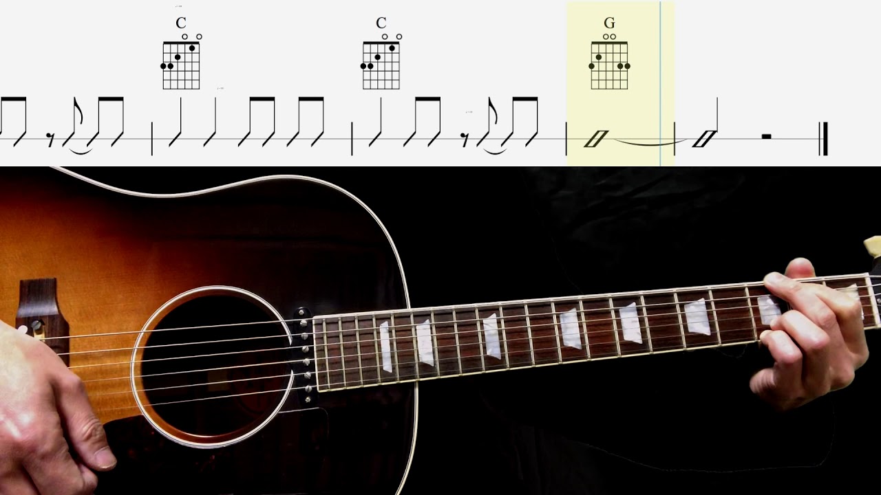 Guitar Score : She Loves You (Rhythm Guitar) - The Beatles