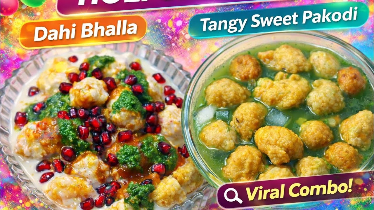 Holi 2026 Special 💥 Dahi Bada & Chatpati Pakodi | This Khatta Meetha Pani Will Surprise You!