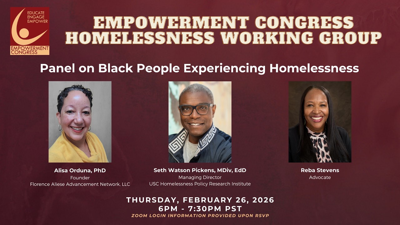 2/26/26 Homelessness Working Group - Panel on Black People Experiencing Homelessness