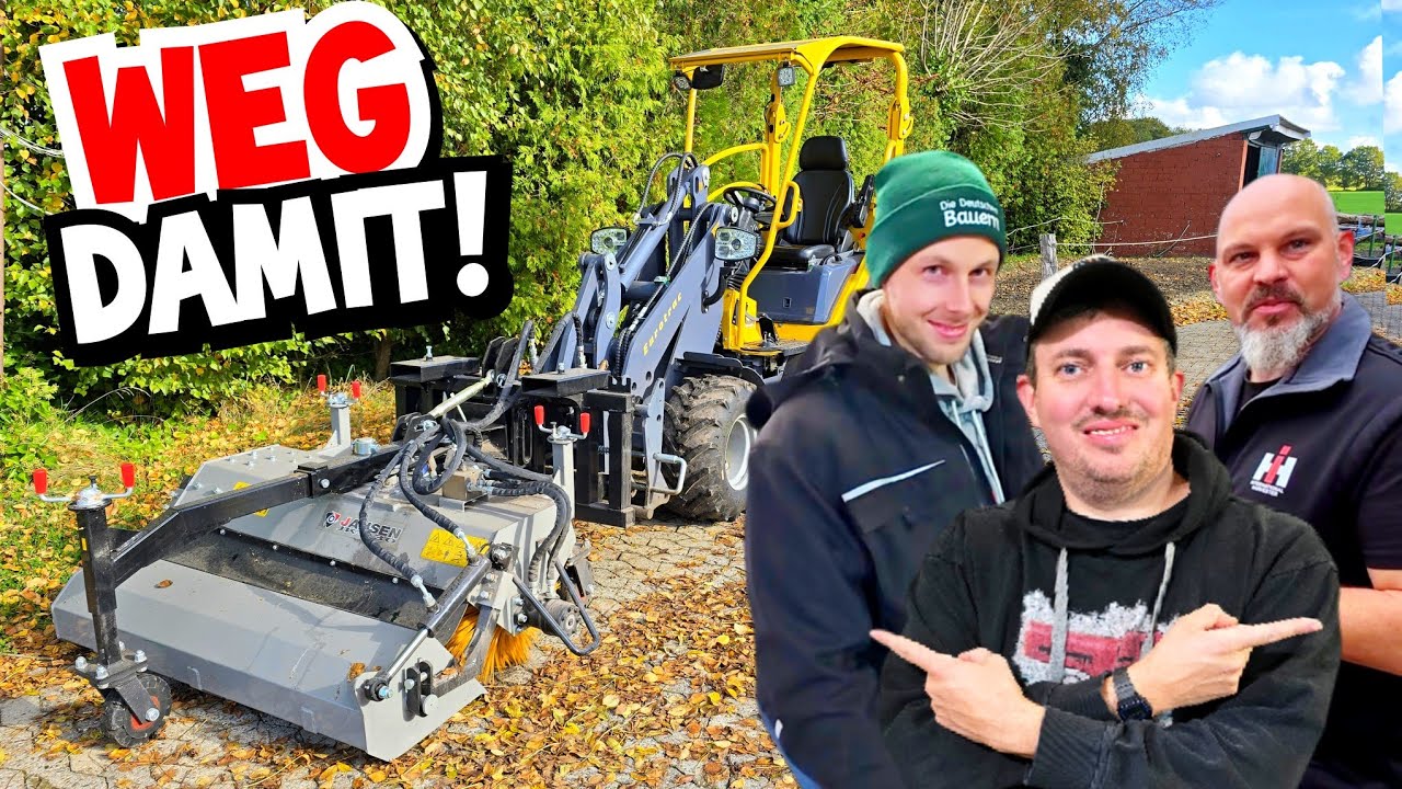 KEHRMASCHINE im LAUB - Funktioniert das? M&Auml;HROBOTER kaputt! | Brennholz und T&Uuml;V | Mr. Moto