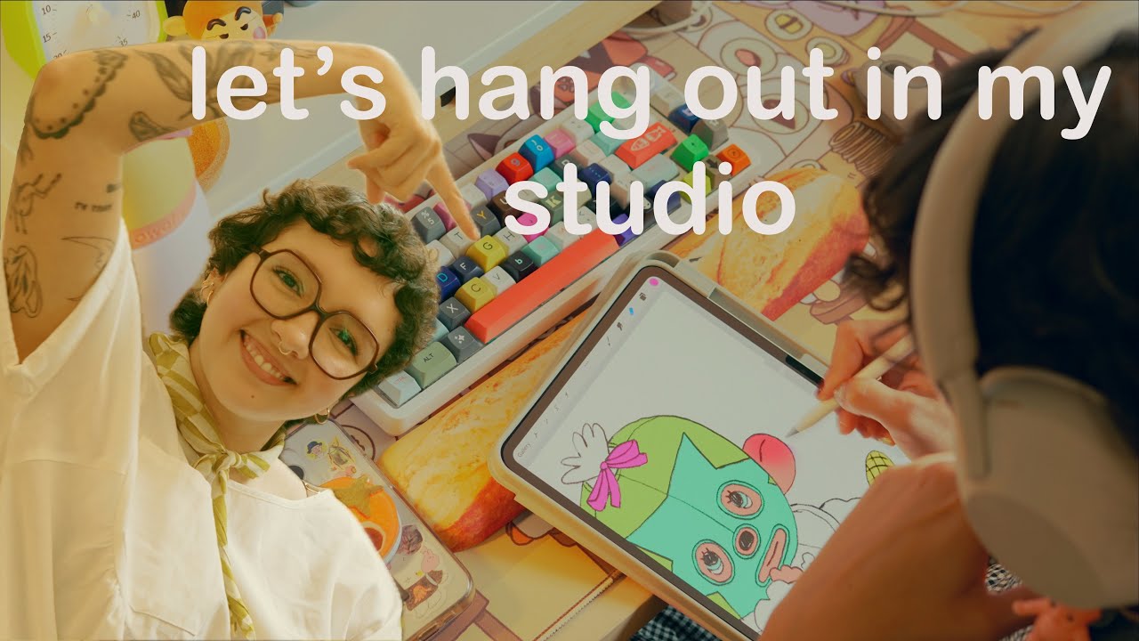 chatty days as an artist w/ ADHD, sticker design, pencil nib review ദ്ദി ˉ͈̀꒳ˉ͈́ )✧ ⁭studio vlog 117