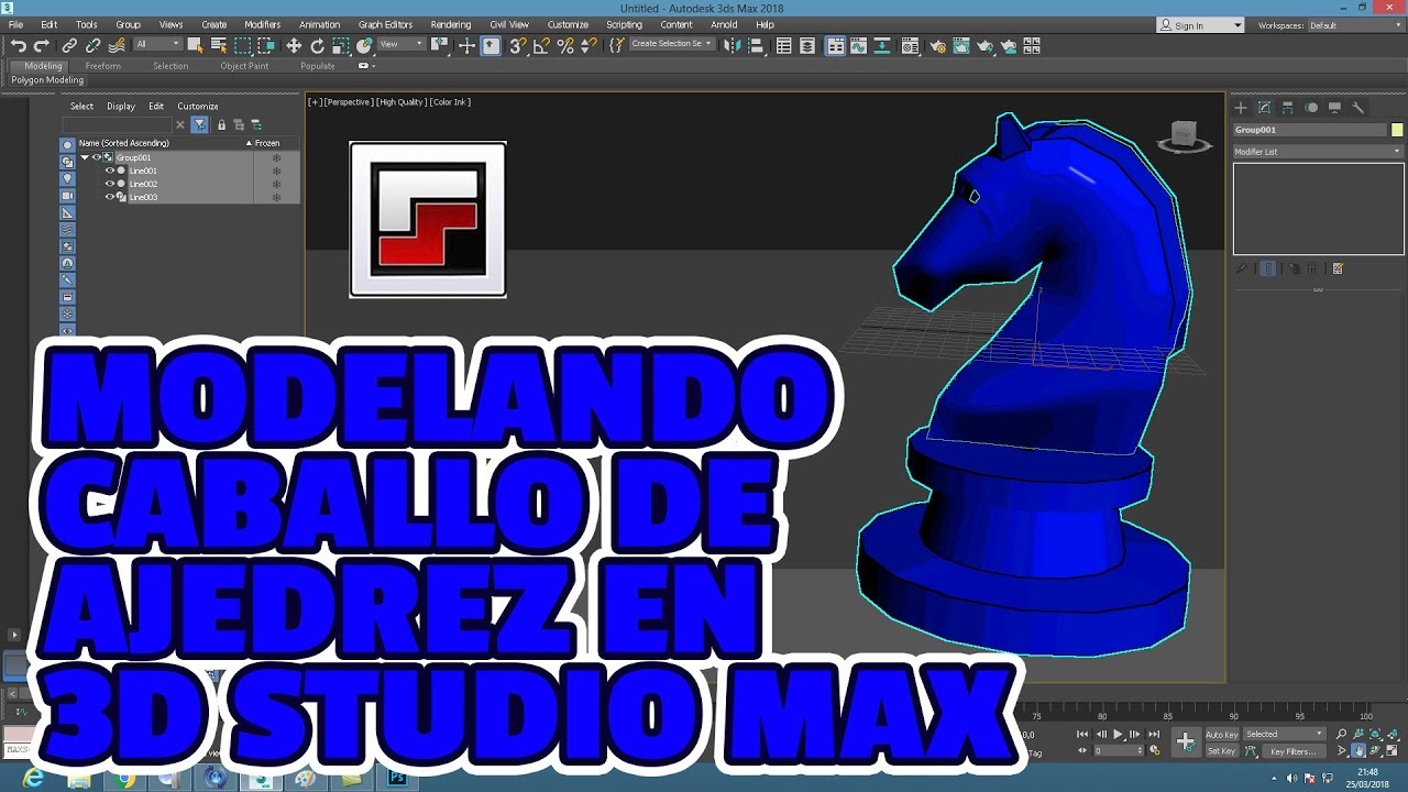 Modelando pieza de caballo del Ajedrez