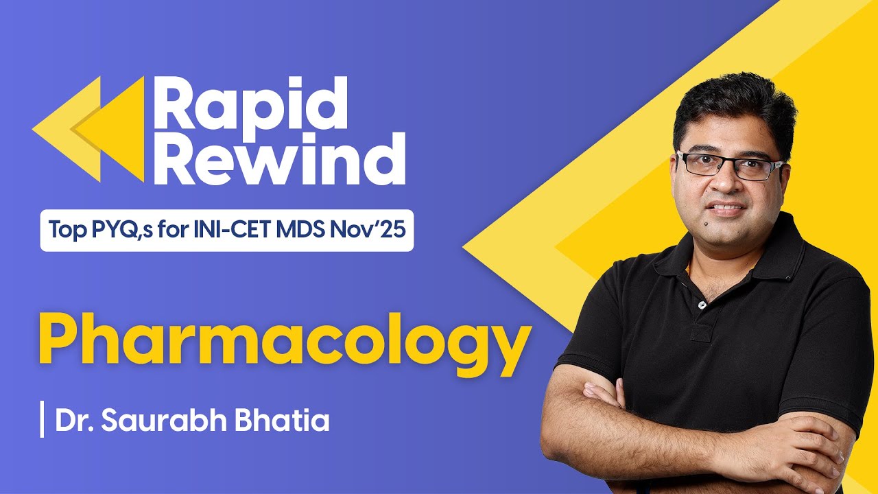 Top Pharmacology PYQs INICET MDS Nov 2025 | Most Important Questions | Dr. Saurabh Bhatia