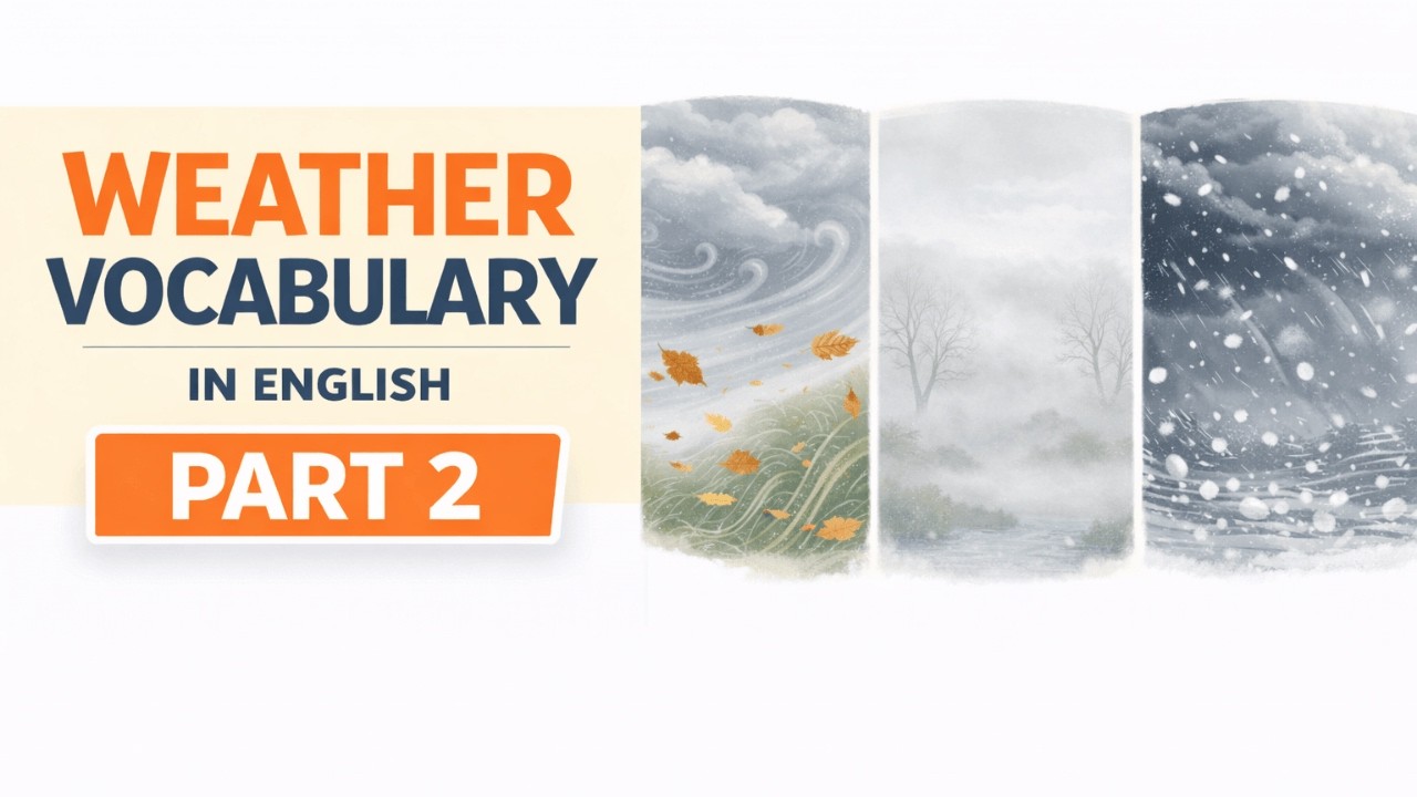 Weather Vocabulary Part 2 | Rain, Snow & Fog