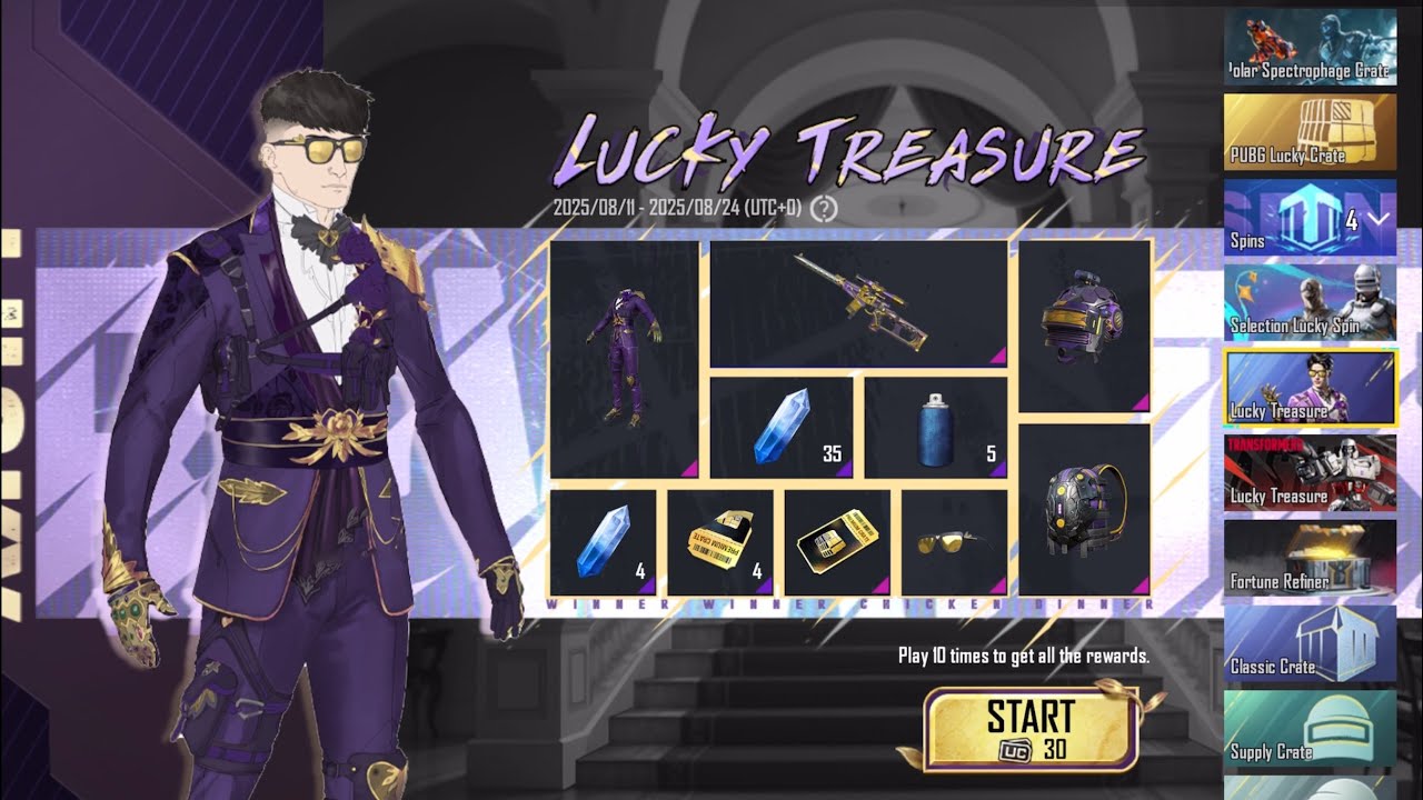 Lucky Treasure for Goldline Ace set | 🔥 PUBG MOBILE 🔥