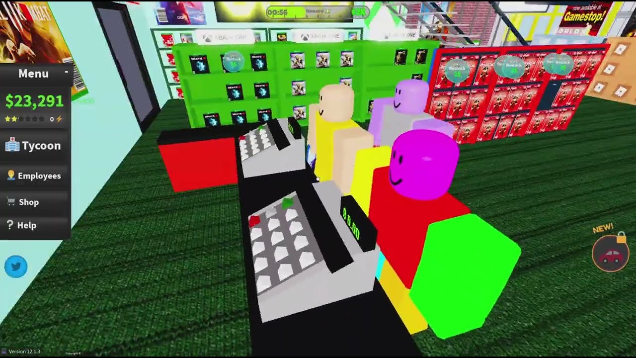 I played the game stop game and a car game