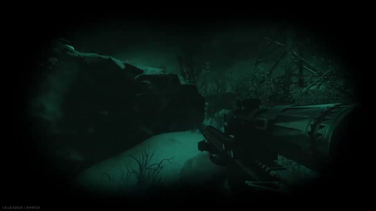 Snowy shoreline night raid