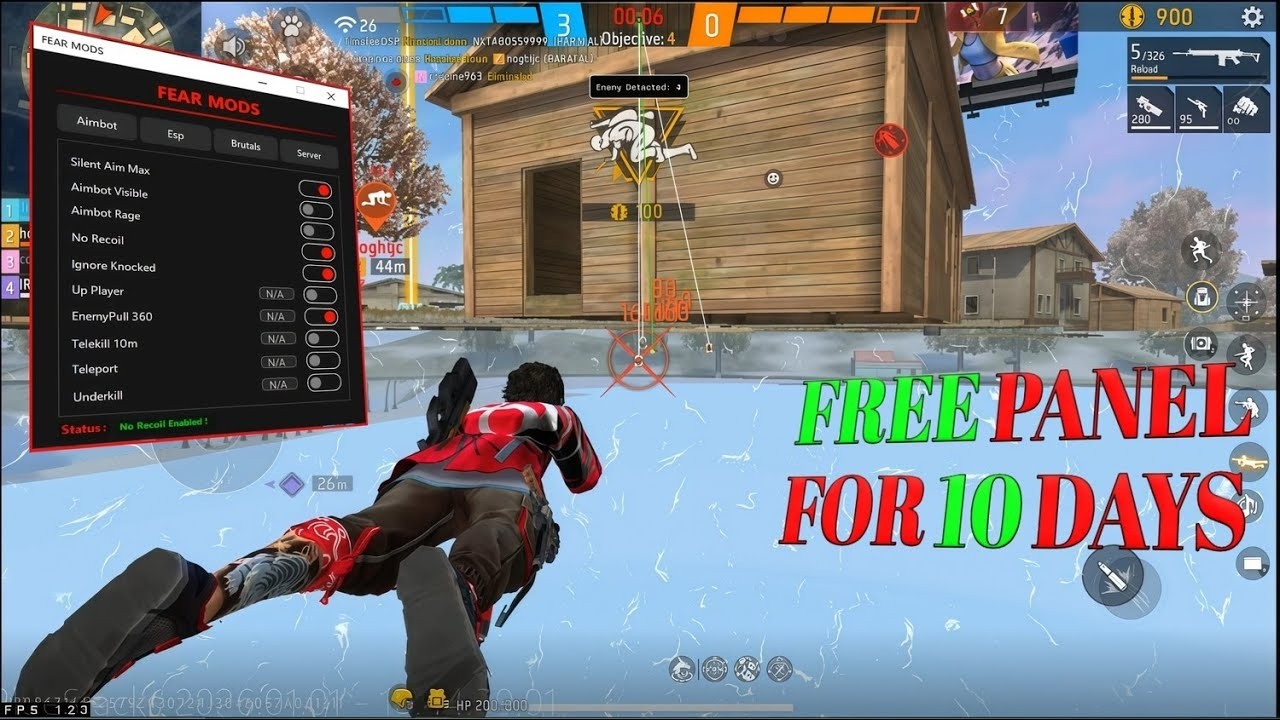 FREE FIRE PC PANEL OB52 UPDATED💻 SILENT COVER 🎯 MARK TELE| SPIN BOT|100% ANTIBAN✅|FEAR X CORPORATION