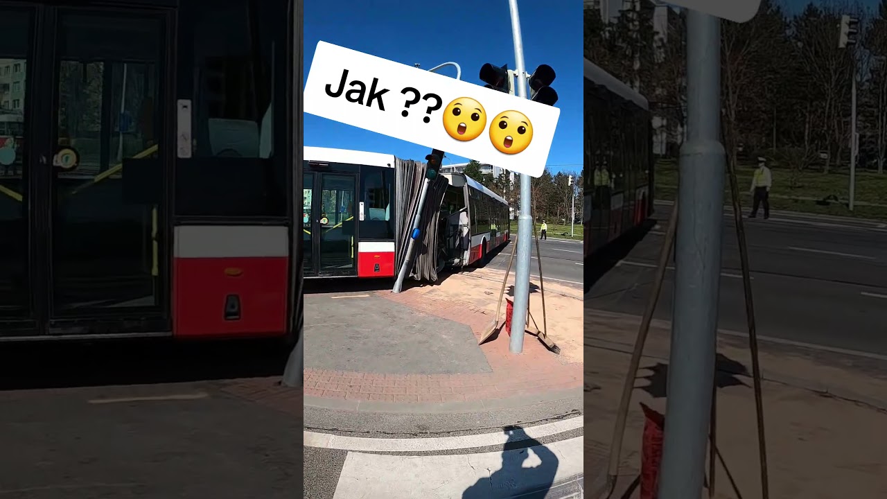 Jak se mu ti povedlo ??#nehoda #autobus #auta #mhd #busaccident #Praha #wtf #viral #grepcar