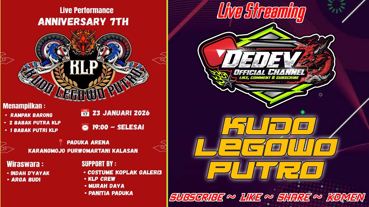 #livestreaming🔴 JATILAN KUDO LEGOWO PUTRO_LIVE IN KARANGMOJO PURWOMARTANI KALASAN SLEMAN YK