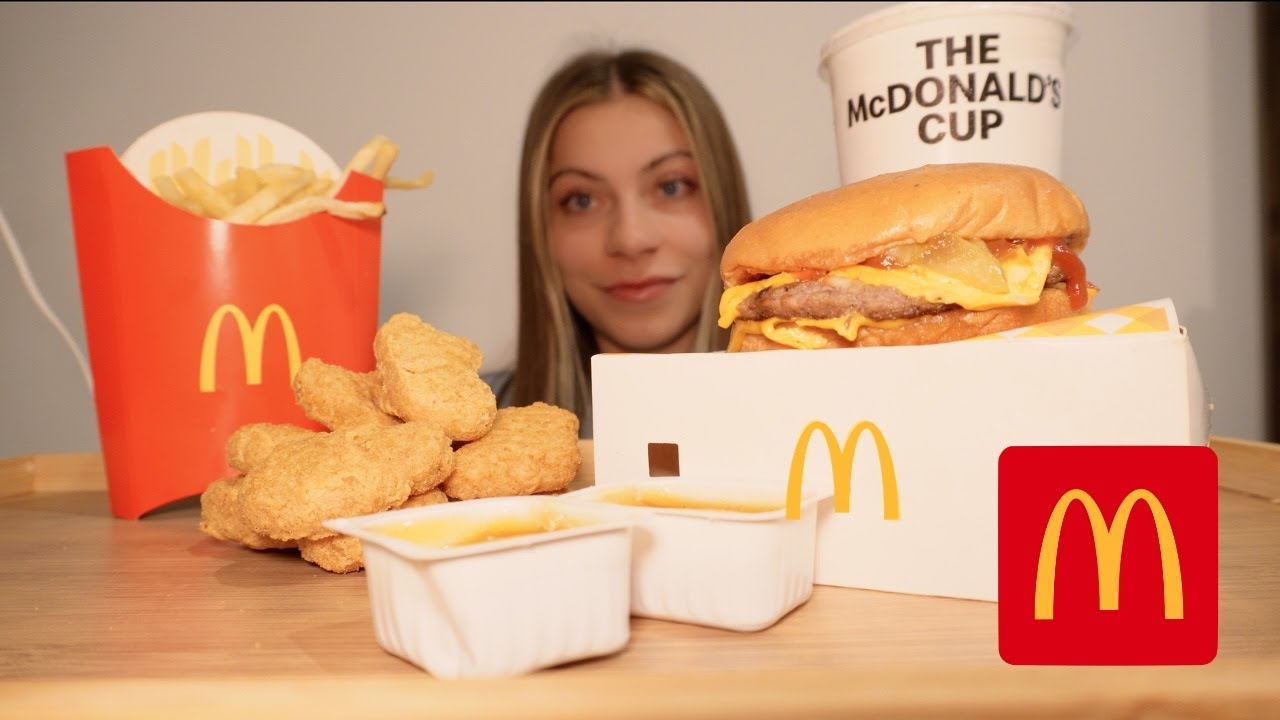 ASMR McDonald's Mukbang | Double Cheese Burger, Fries & Nuggets!!!