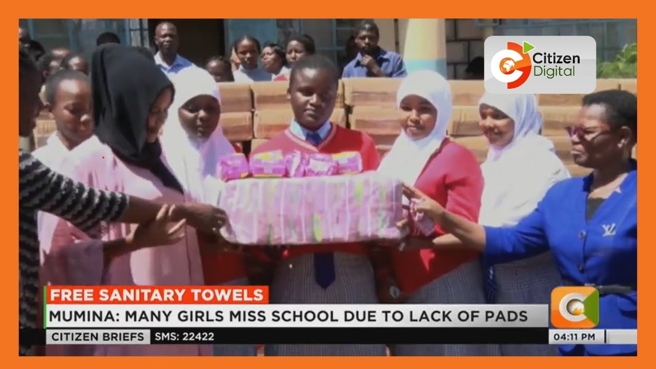 School girls receive free sanitary towels in Isiolo