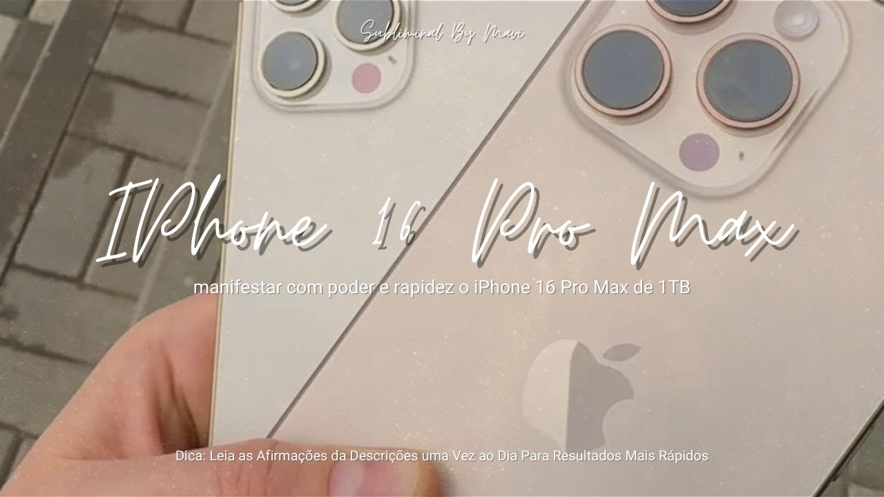 📱✨ Subliminal: Ganhe um iPhone 16 Pro Max 1TB + Acessórios ✨📱