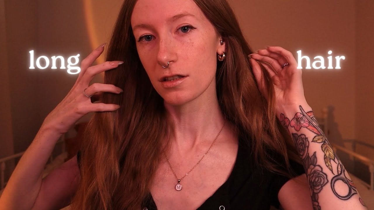 ASMR Red hair brushing for instant tingles 🌹 (ultra crisp scratching)