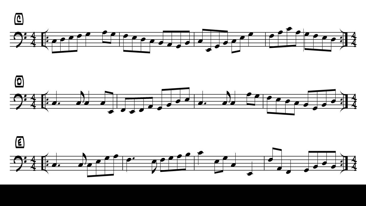 Sightreading for electric bass - Exercise #25