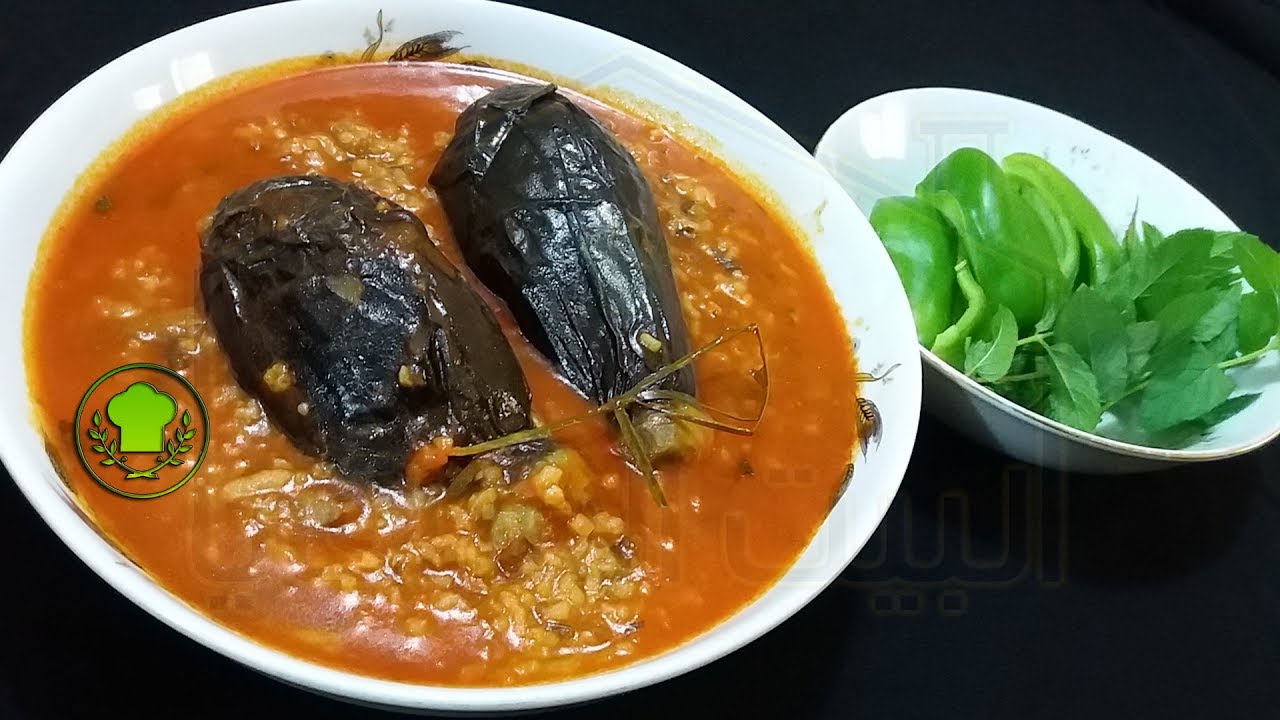 عمل محشي او مدفونة الباذنجان بنهكة مميزة