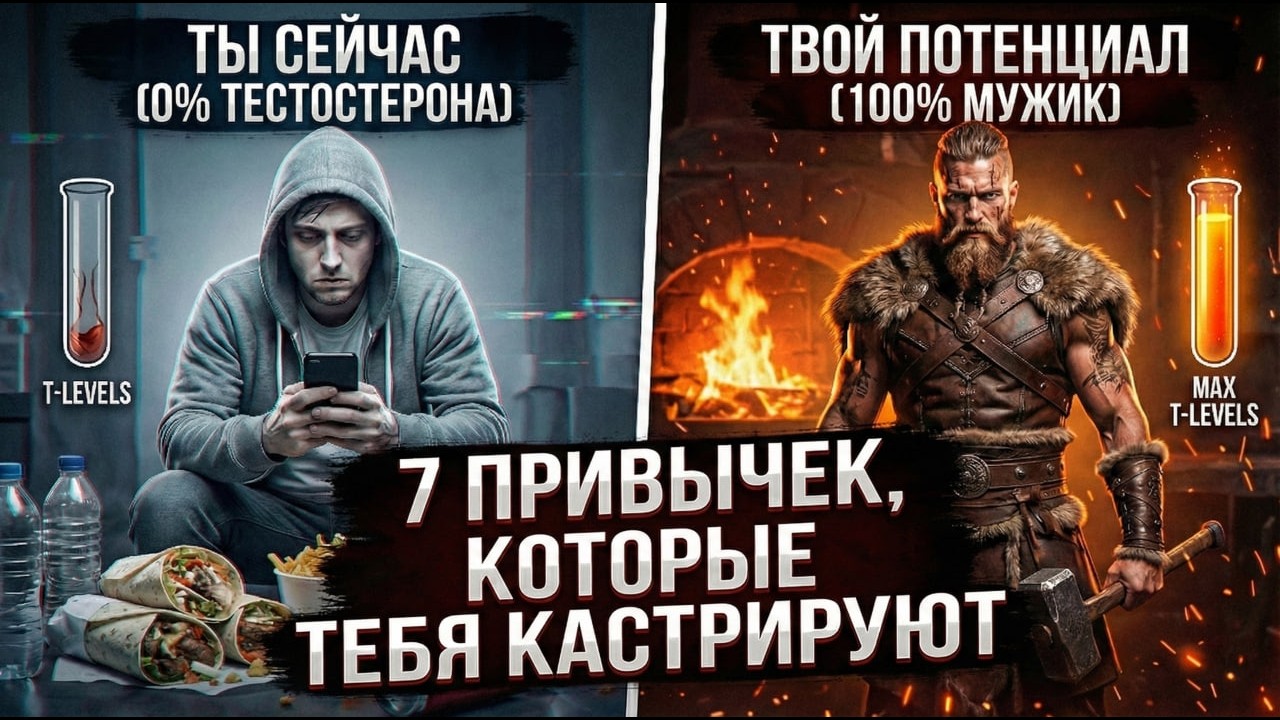 Твой Тестостерон Мертв. 7 Привычек Слабых Мужчин.
