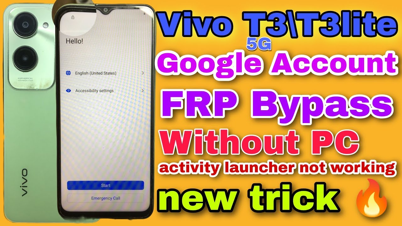 Vivo T3/ T3 Lite 5G : Google Account/ FRP Bypass - 100% Working Method (Without Pc) new  security