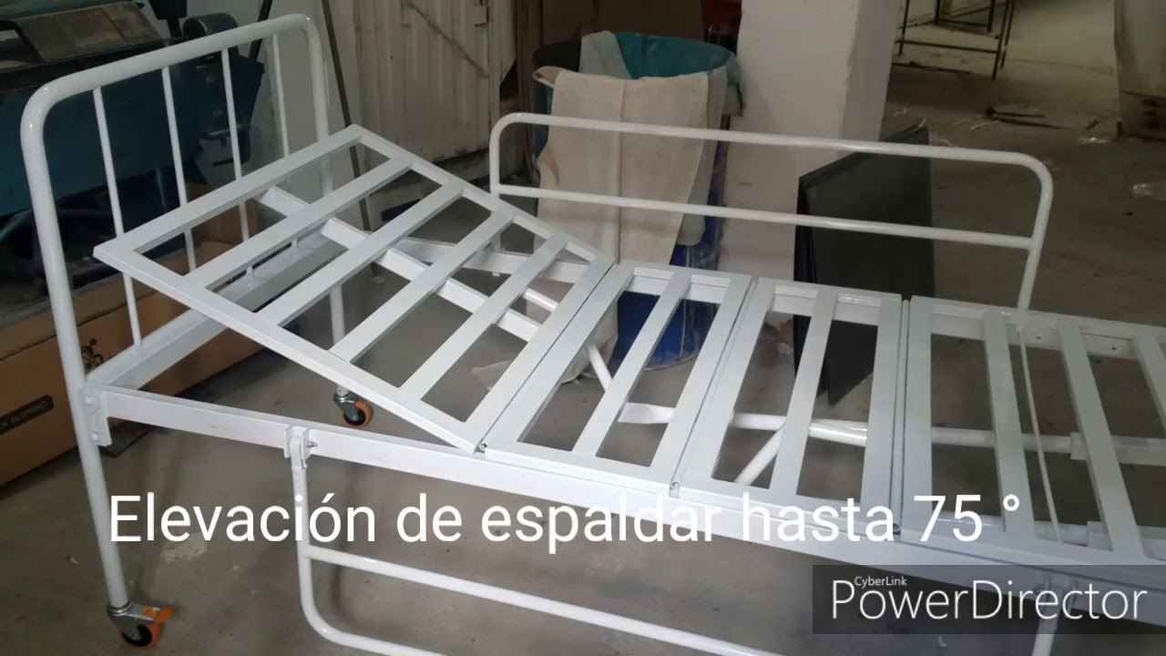 Cama manual cuatro planos tendido en tubería rectangular