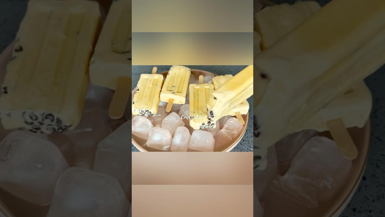 Paletas heladas de vainilla y chispas de chocolate #cristalrg #receta