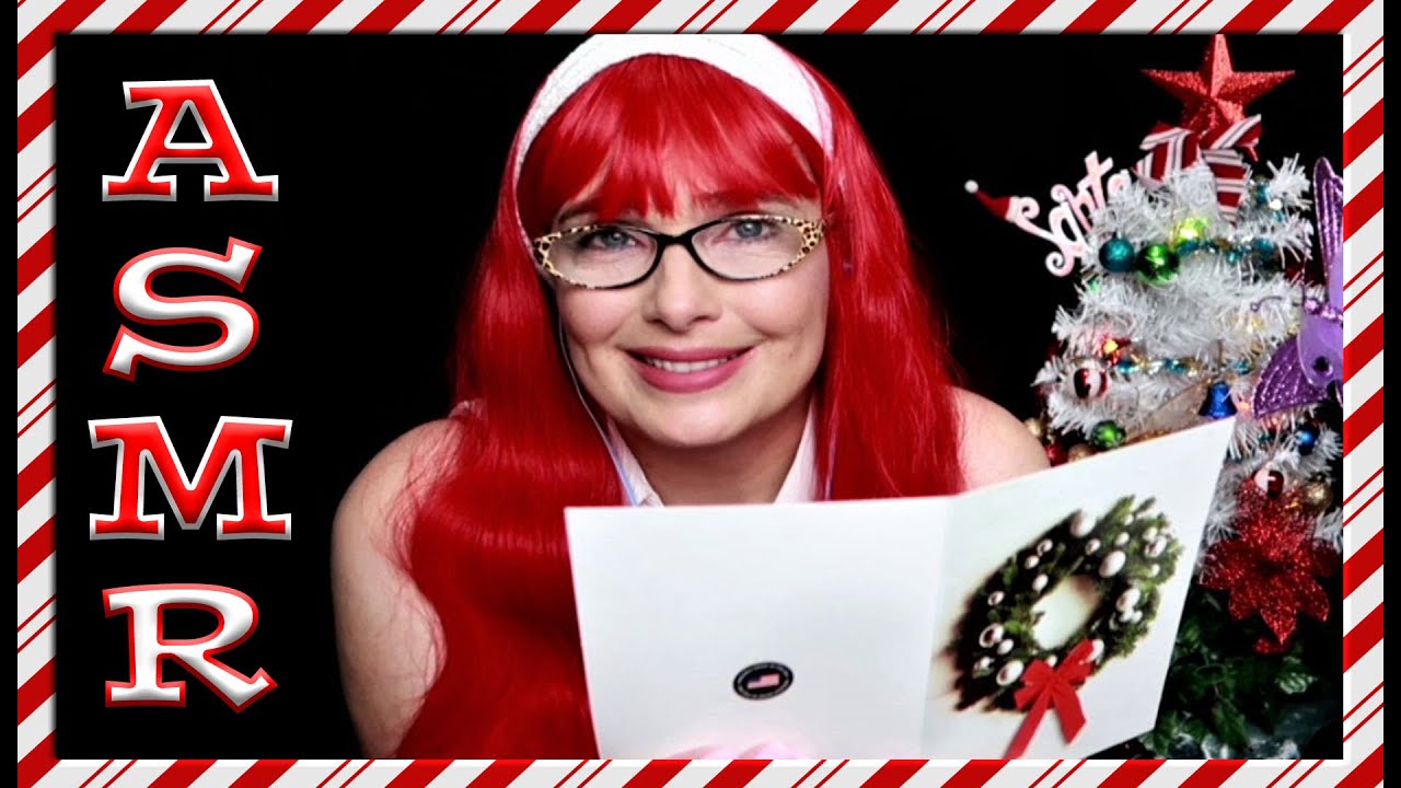 ASMR: Christmas Cards (Soft Spoken, Reading, Tracing, Tapping, Descriptive)