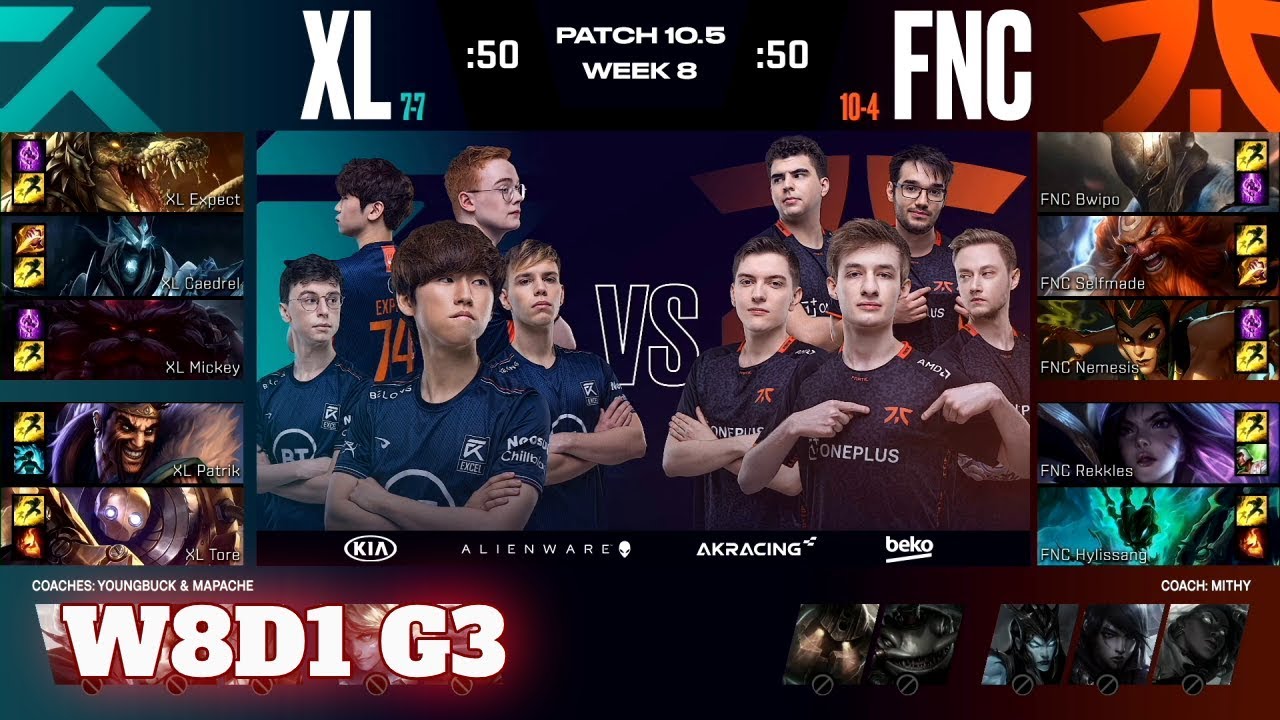 Excel vs Fnatic | Week 8 Day 1 S10 LEC Spring 2020 | XL vs FNC W8D1