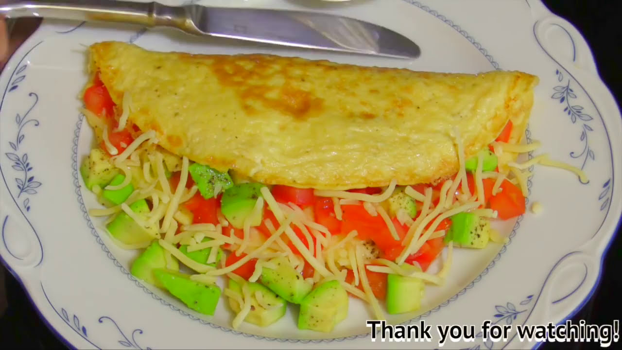 Tomato Avocado Omelette Recipe : Breakfast Recipes