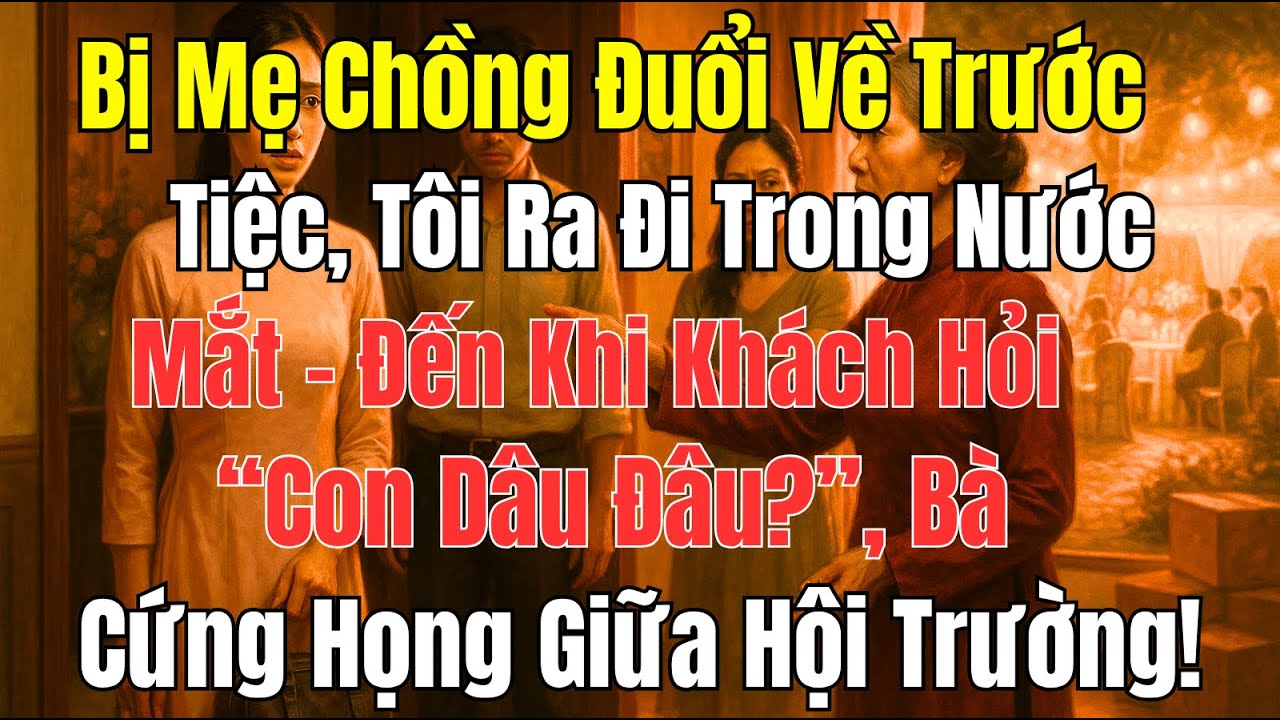 Câu Chuyện Gia Đình: Mẹ Chồng Đuổi Tôi Trước Tiệc Lớn – Khi Khách Hỏi, Bà Cứng Họng!