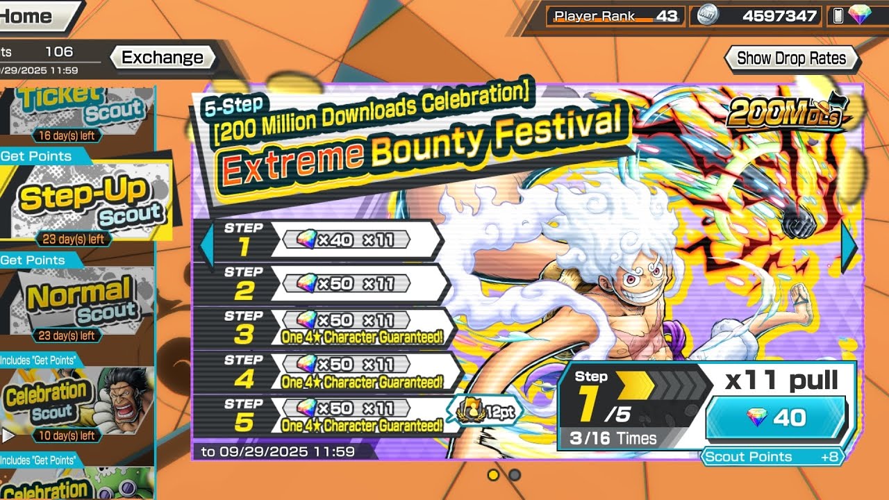 Trik Gacha Extreme Luffy Nika V2 / One Piece Bounty Rush / OPBR