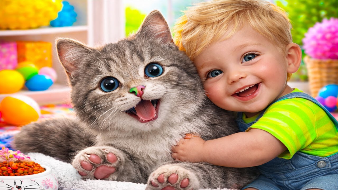 Playful learning Little kitten adventure in the real world - Fun adventure story about a kitten