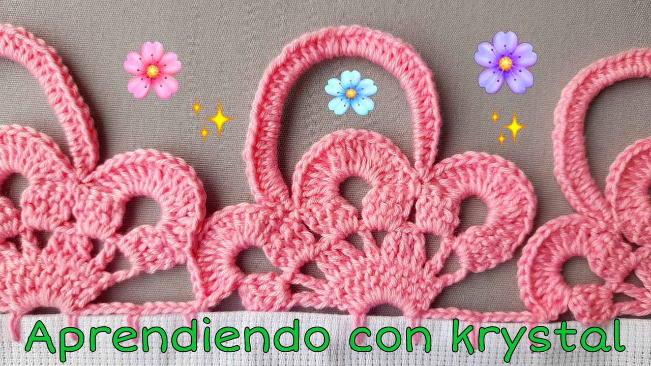 Puntilla canasta #183 una sola vuelta queda linda 🌻 🌷