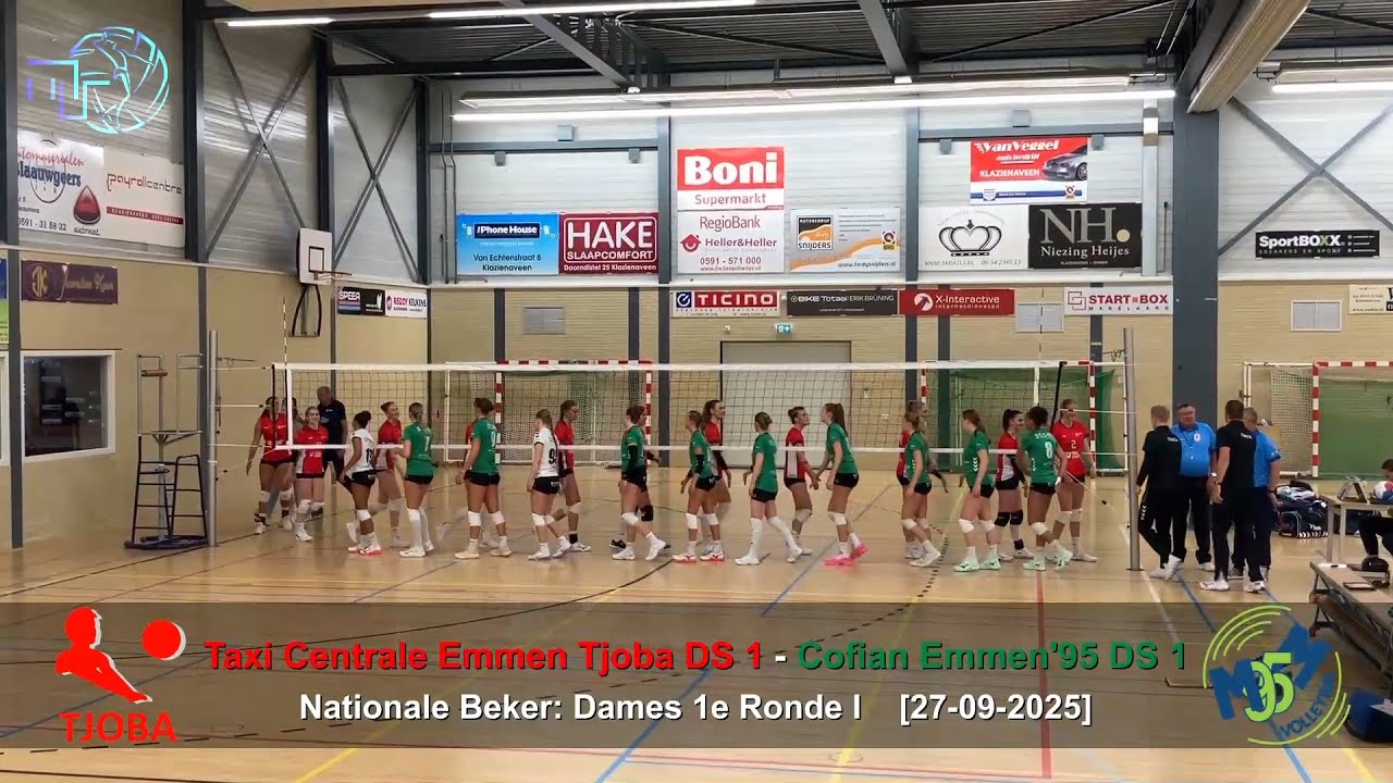 Volleybal Dames Nat. Beker 1e Ronde: Taxi Centrale Emmen Tjoba D1 - Cofian Emmen'95 D1 [27-09-2025]