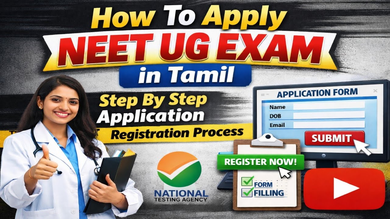 🔴🔴 How to Apply NEET UG Exam - 2026 | NEET Apply Tamil | NEET Application Registration Process..!!