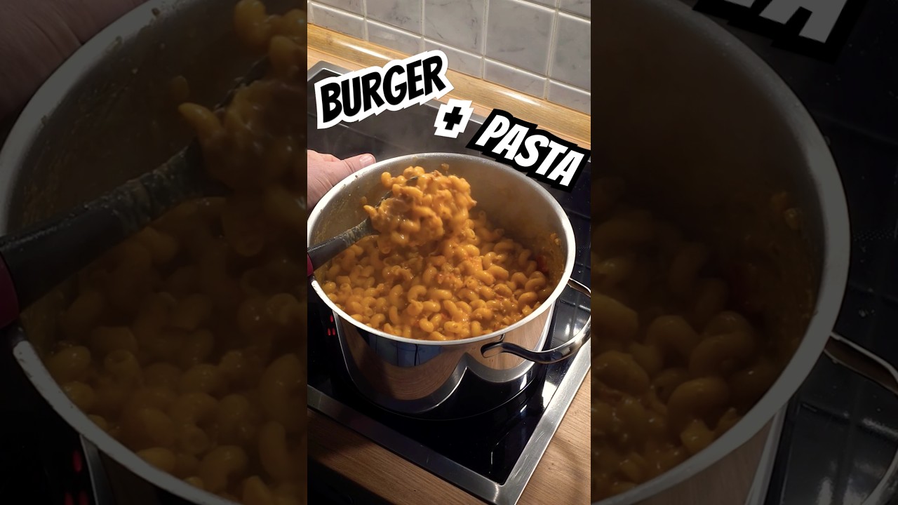 🍔 Cheeseburger Pasta!! 🤤 #shorts #cooking #rezept