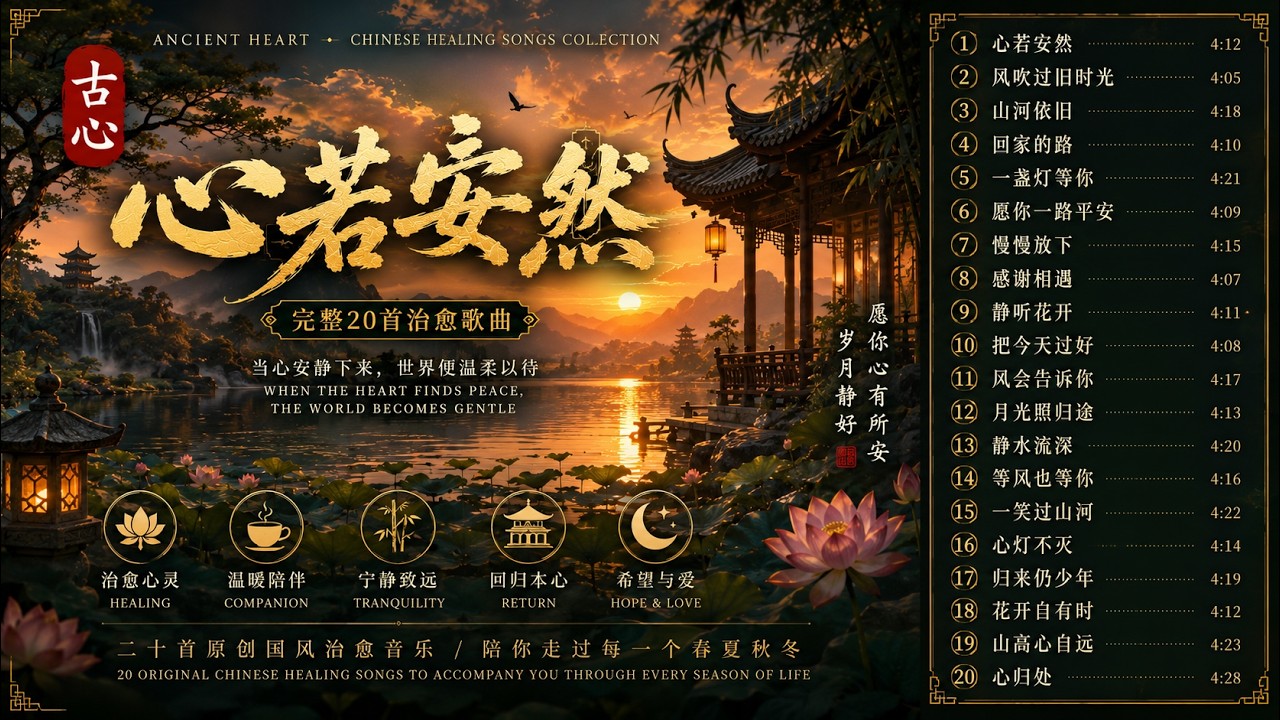 心若安然 🌿 完整20首治愈歌曲 | Chinese Healing Songs Collection | Relaxing Chinese Music | Ancient Heart 古心