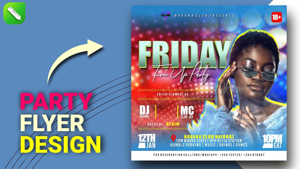 How to Design Party/ Club Flyer   |  |   CorelDraw   |  |   2024