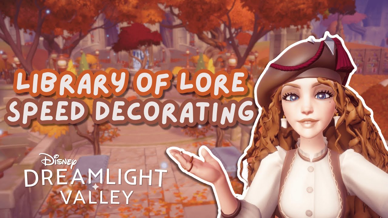 LIBRARY OF LORE DECORATING 📖📕 // Storybook Vale // Disney Dreamlight Valley // Speed Decorating