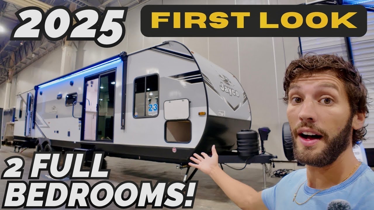 ОГРОМНЫЙ двухкомнатный жилой прицеп для путешествий 🤯 Jayco Jay Flight 380DQS 2025 года